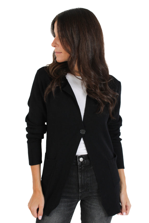 Black Knit Blazer