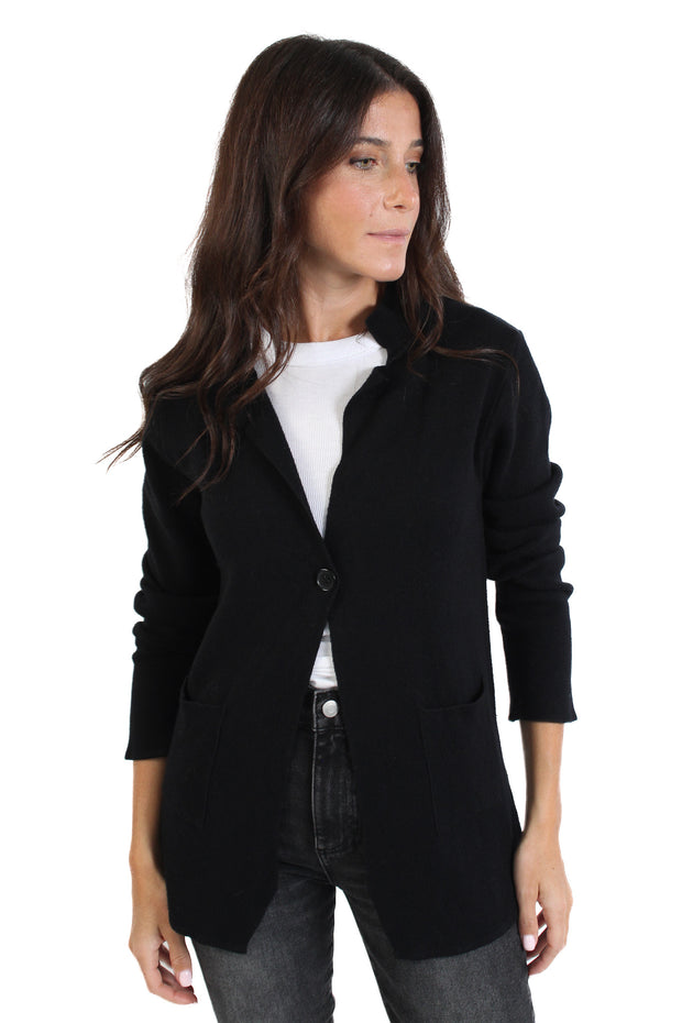 Black Knit Blazer