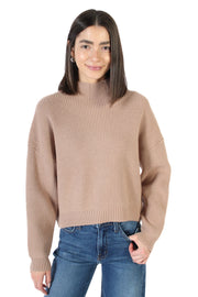 Evolet Caramel Ribbed Sweater