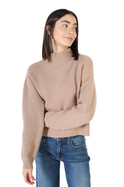 Evolet Caramel Ribbed Sweater