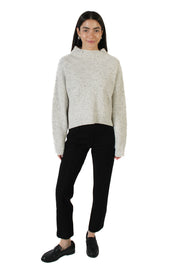 Evolet Off White Fleck Ribbed Sweater