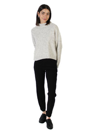 Evolet Off White Fleck Ribbed Sweater