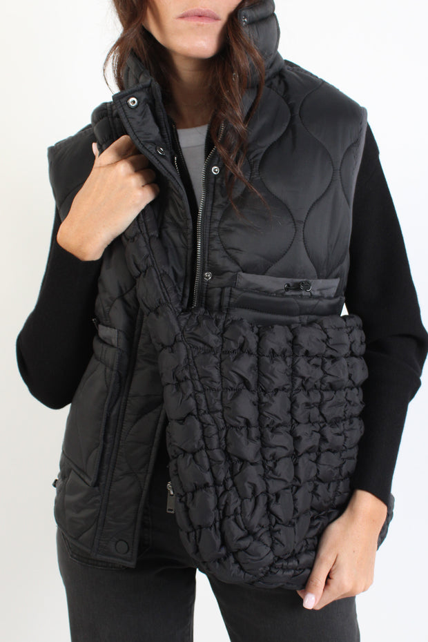 Large Black Quilt Bag