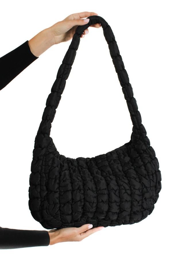 Large Black Quilt Bag