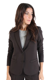 Brown Riri Ponte Fitted Blazer