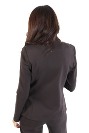 Brown Riri Ponte Fitted Blazer