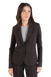 Brown Riri Ponte Fitted Blazer