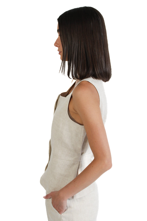 Flax Linen Vest