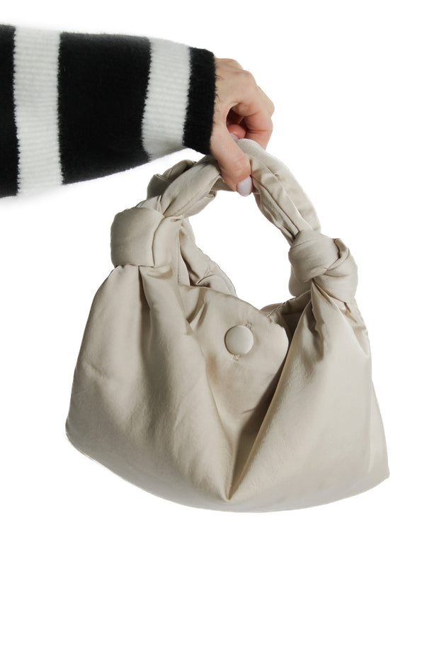Robyn Oyster Satin Knot Bag