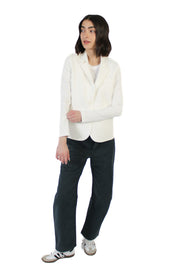 Ivory Riri Ponte Fitted Blazer