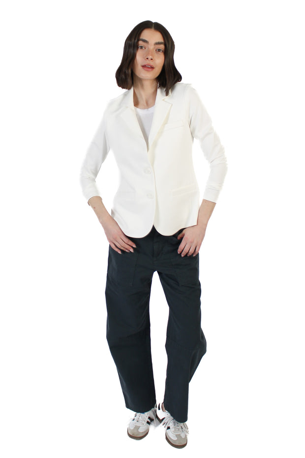 Ivory Riri Ponte Fitted Blazer