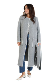 Delaney Grey Scarf Coat