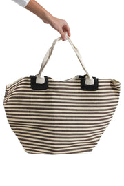 Brown Stripe Beach Bag