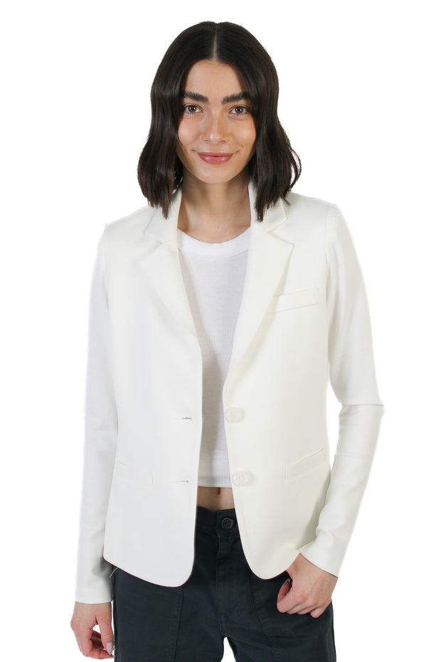 Ivory Riri Ponte Fitted Blazer