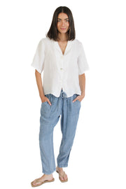 White Collared Blouse