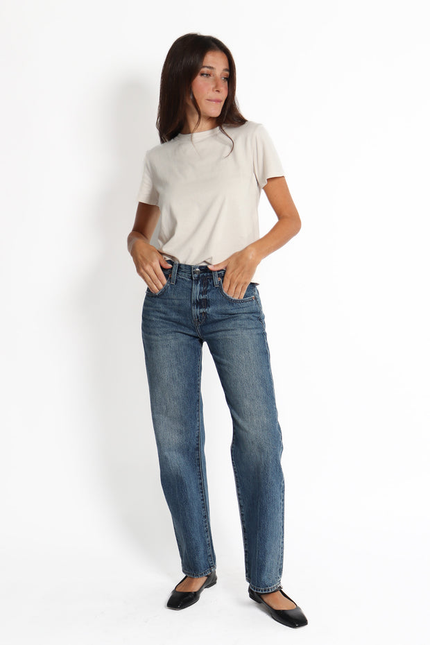 Lexi Mid Rise Relaxed Straight Jean