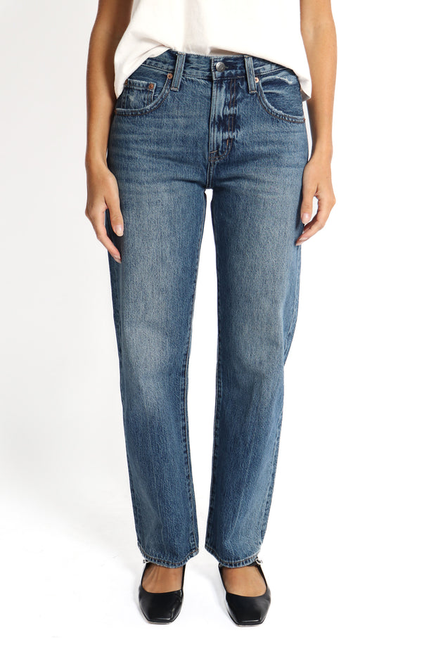 Lexi Mid Rise Relaxed Straight Jean