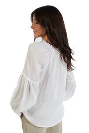 White Bishop Raglan Boho Top