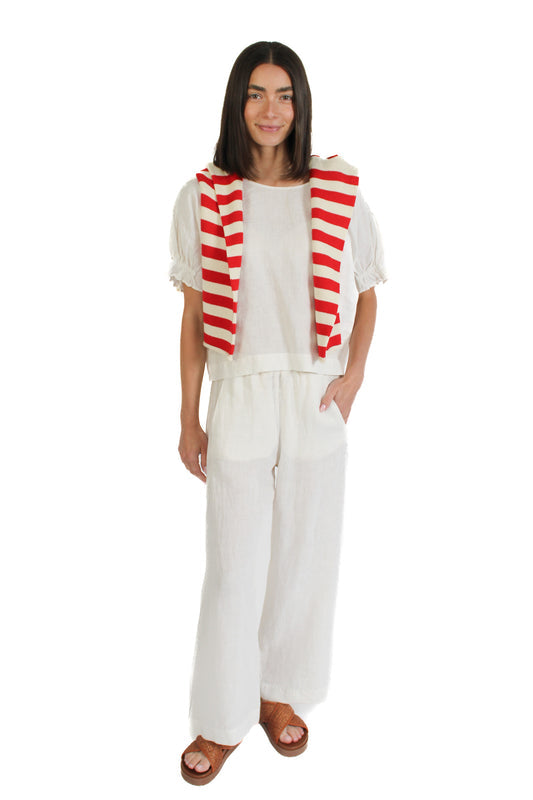 Chalk Emily Linen Top