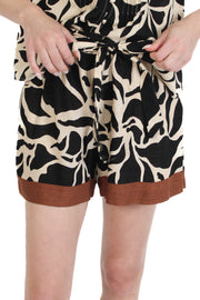 Patterned Paperbag Short