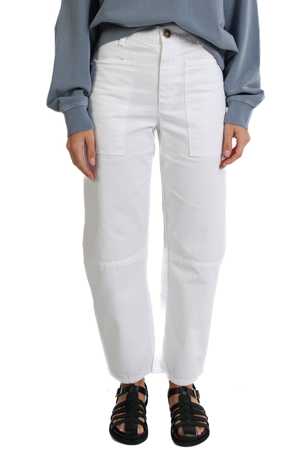 Brylie White Twill Pant