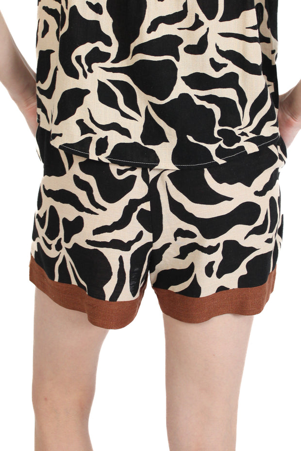 Patterned Paperbag Short