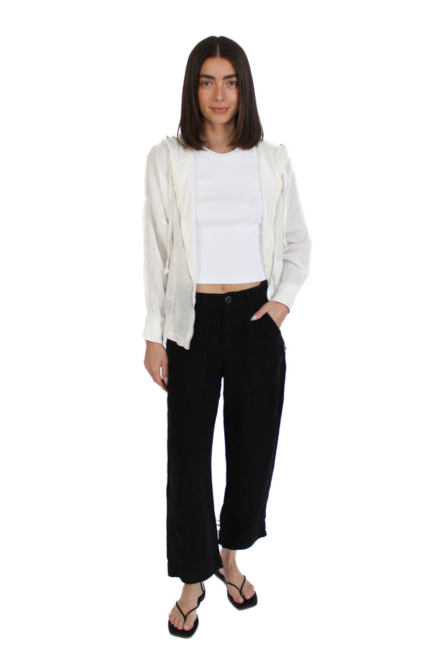 Linen Hooded Jacket