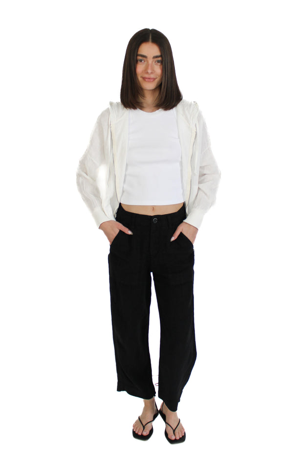 Linen Hooded Jacket