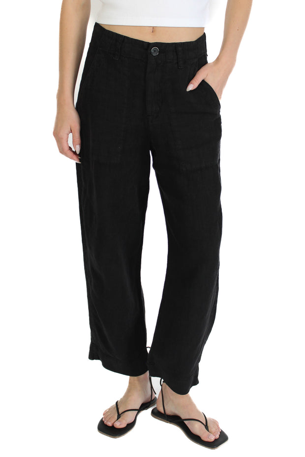 Issa Black Linen Pant