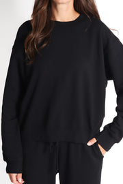 Black Organic Fleece Pullover