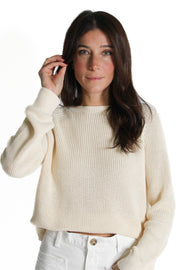 Karly Cream Textured Sweater