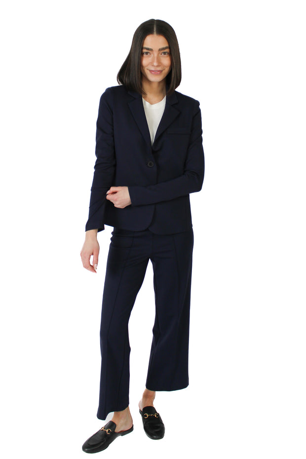 Navy Riri Ponte Fitted Blazer