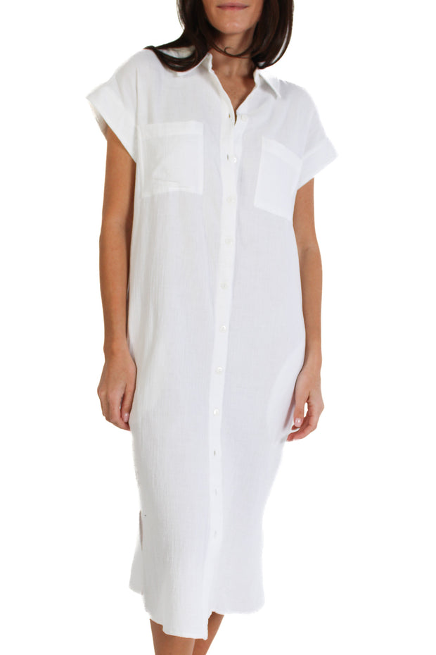 Aira White Gauze Dress
