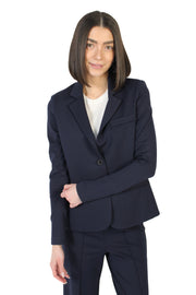 Navy Riri Ponte Fitted Blazer