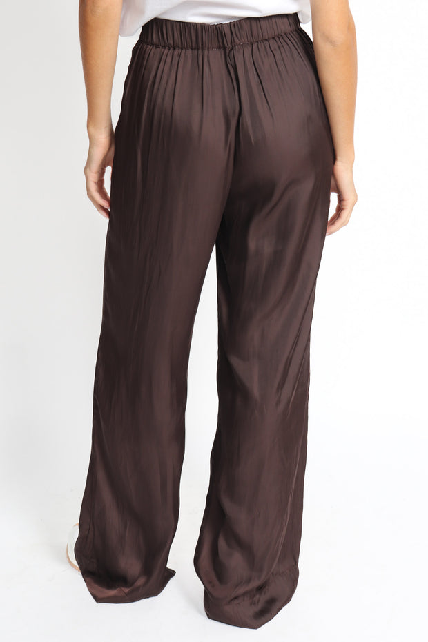 Brown Priliza Front Pleat Pant