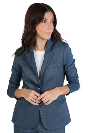 Light Denim Riri Ponte Fitted Blazer