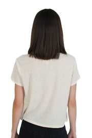 Amber Chalk Linen V-neck
