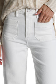 Patch Pocket Wide Leg Jeans