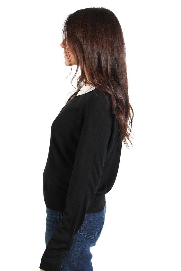 Black V-neck Sweater