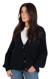 Navy Boyfriend Cardigan