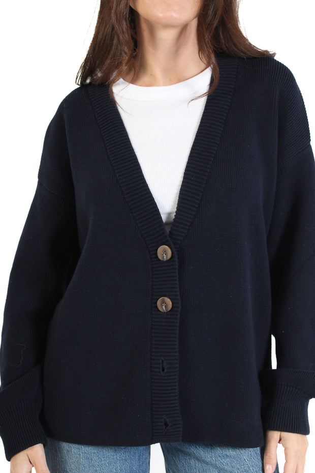 Navy Boyfriend Cardigan