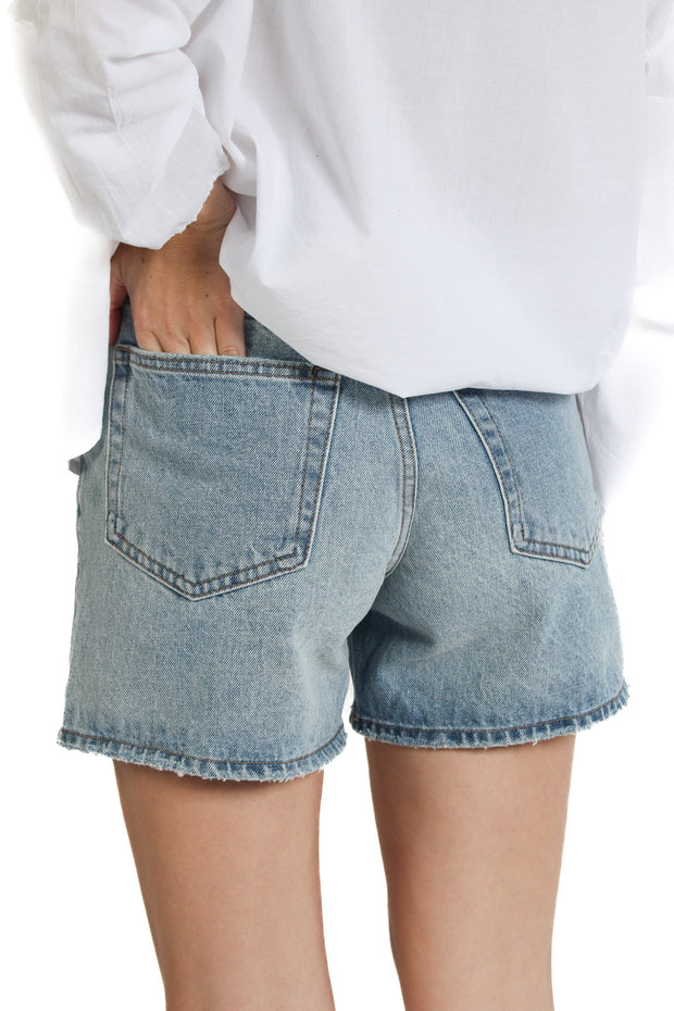 Longer Length Denim Shorts