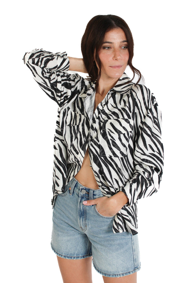 Leyla Zebra Blouse