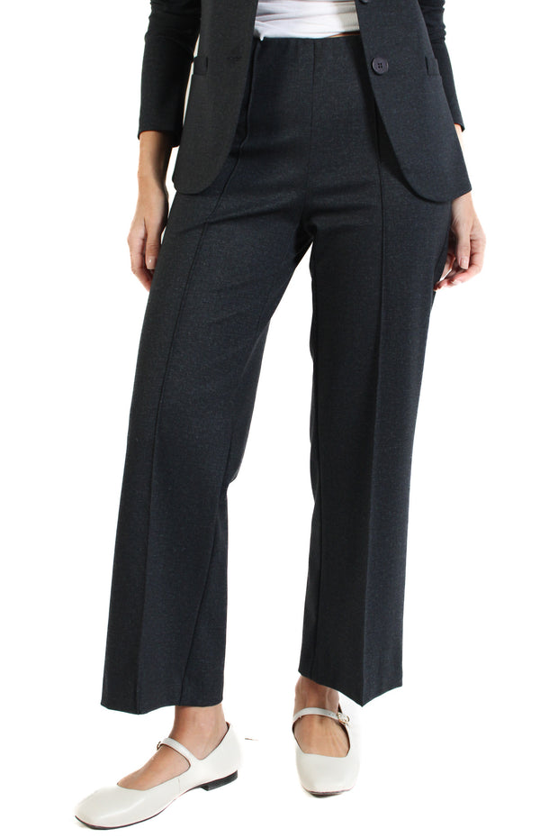 Dark Navy Denim Riri Ponte Cropped Pants