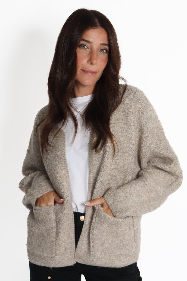Sam Driftwood Boucle Cardigan