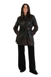 Marlowe Leather Trench Coat