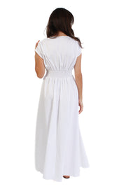 Cotton White Midi Dress