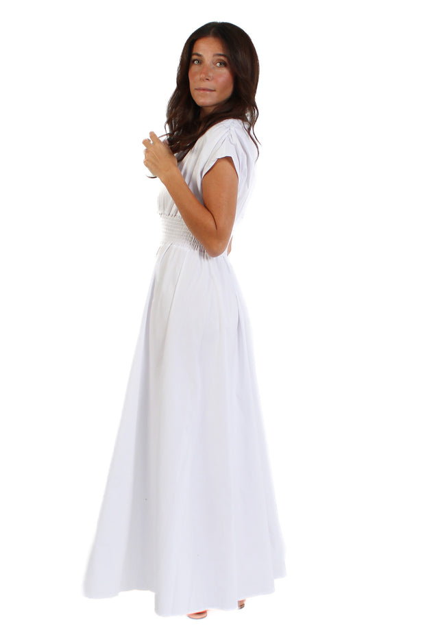 Cotton White Midi Dress