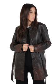 Marlowe Leather Trench Coat