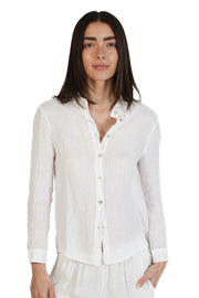 White Linen Blouse